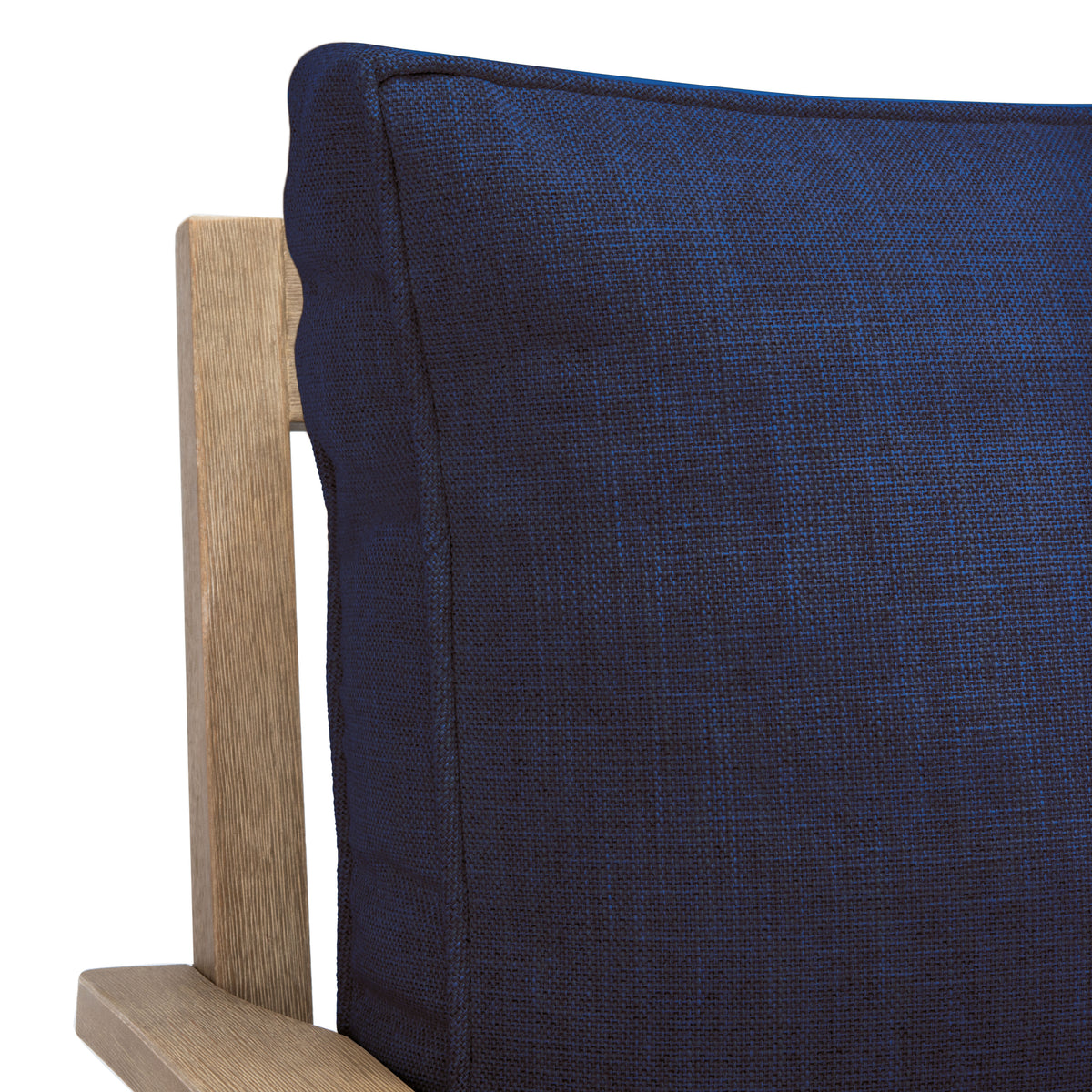 Martinique Eucalyptus Wood Patio Loveseat in Natural and Navy