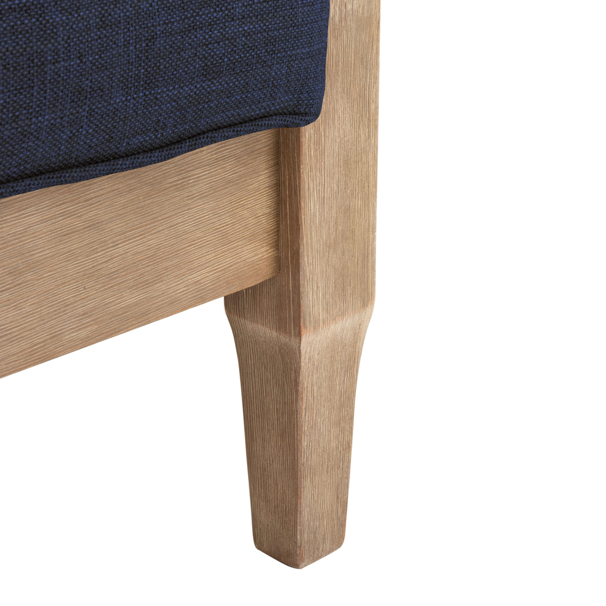 Martinique Eucalyptus Wood Patio Loveseat in Natural and Navy