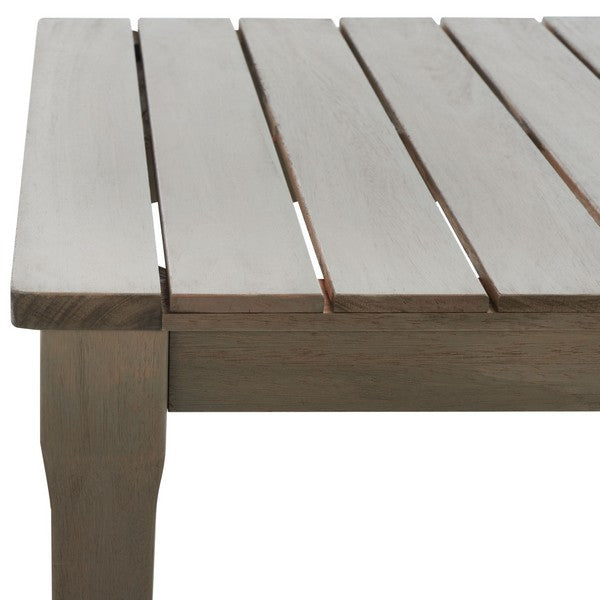 Martinique Light Grey Wood Patio Coffee Table - The Mayfair Hall