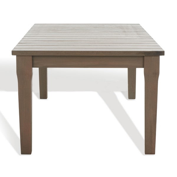 Martinique Light Grey Wood Patio Coffee Table - The Mayfair Hall