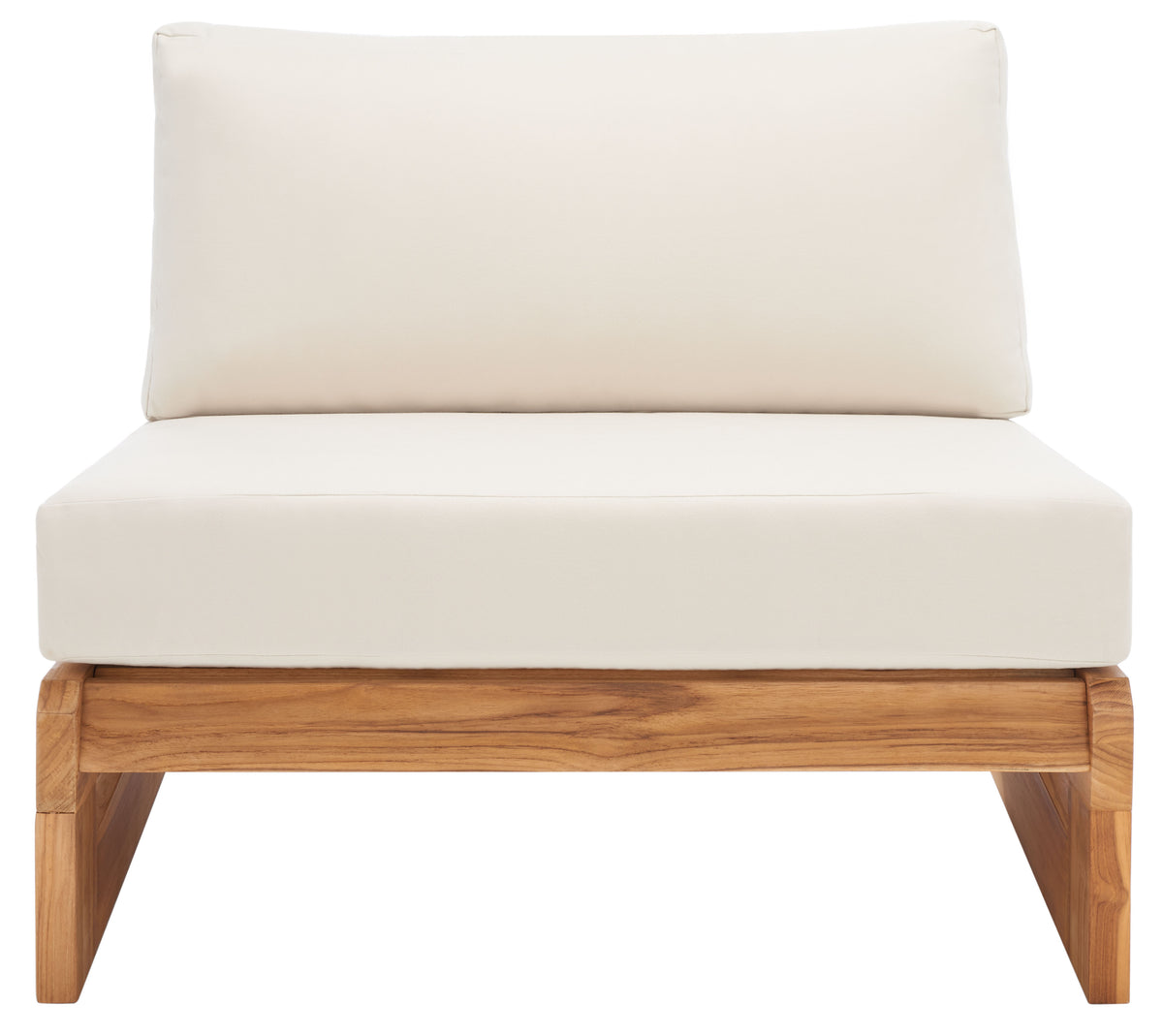Julianne Brazilian Teak Patio Chair in Natural and Beige