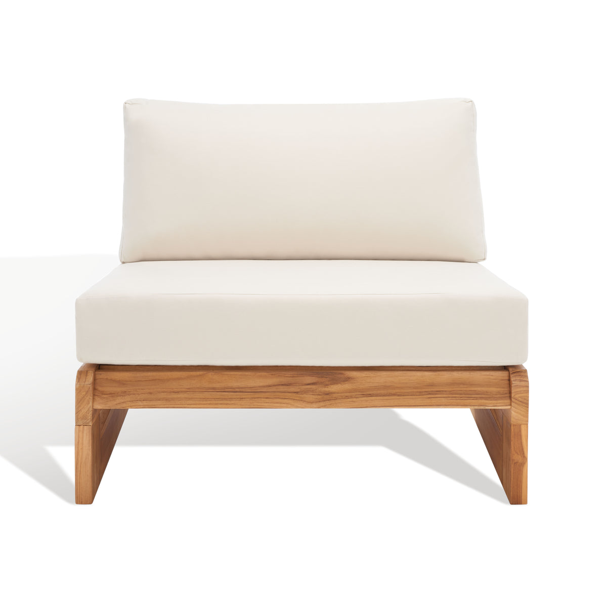 Julianne Brazilian Teak Patio Chair in Natural and Beige