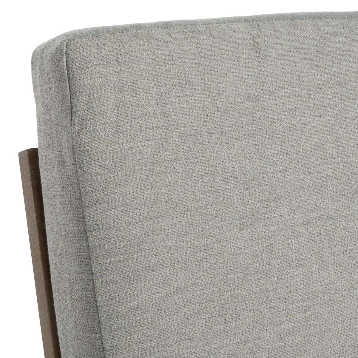 Vincent Eucalyptus Wood Chaise Lounge Chair in Brown and Light Gray