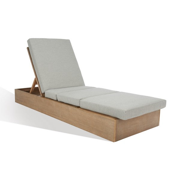 Vincent Wood Chaise Beige Lounge Chair - The Mayfair Hall