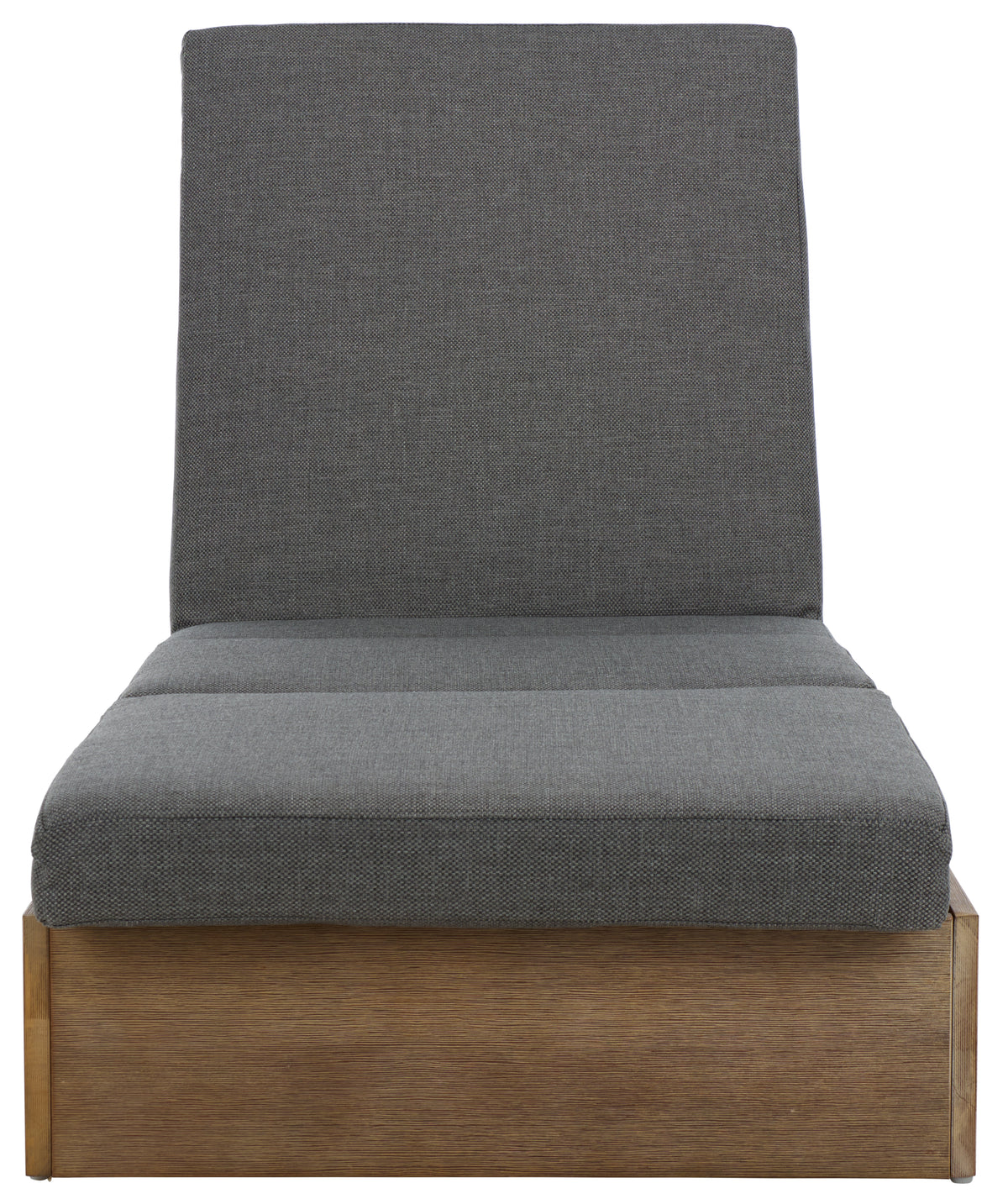 Vincent Eucalyptus Wood Chaise Lounge Chair in Natural and Dark Gray