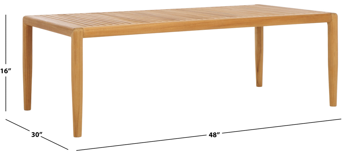 Tortuga Eucalyptus Patio Coffee Table in Natural
