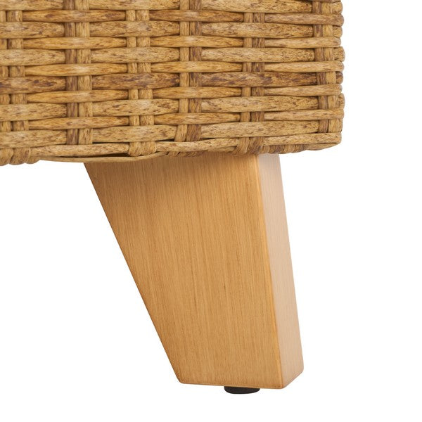 Margarita Wicker Patio Chair in Natural and White