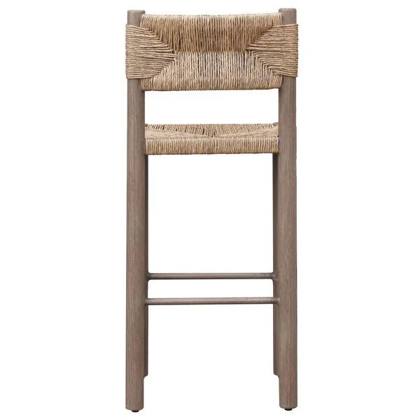 Romona Rattan Outdoor Bar Stool in Brown - The Mayfair Hall