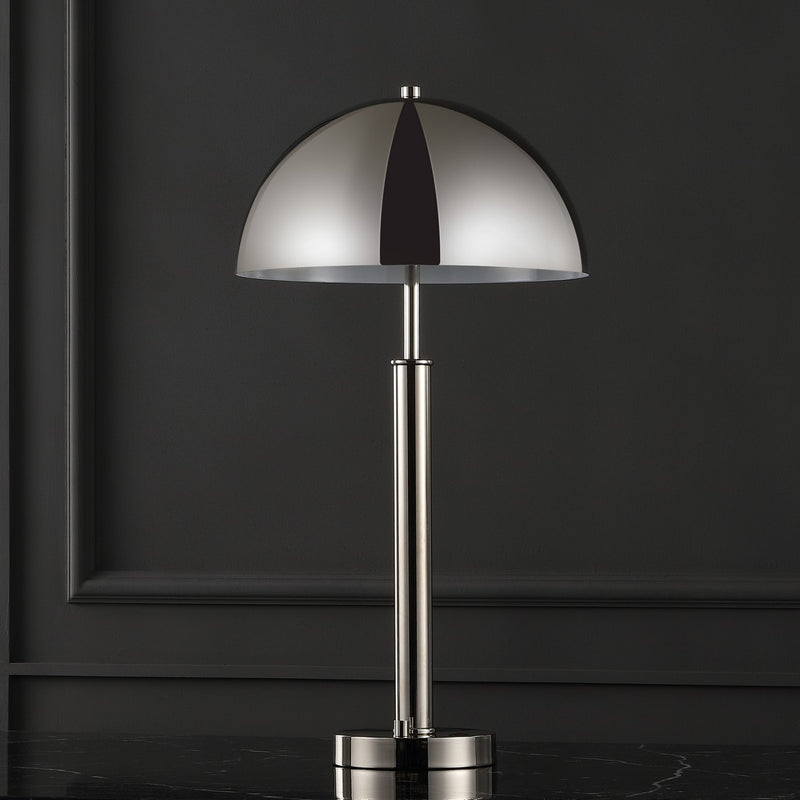 Harvey Aesthetic Metal Dome Table Lamp in Nickel - The Mayfair Hall