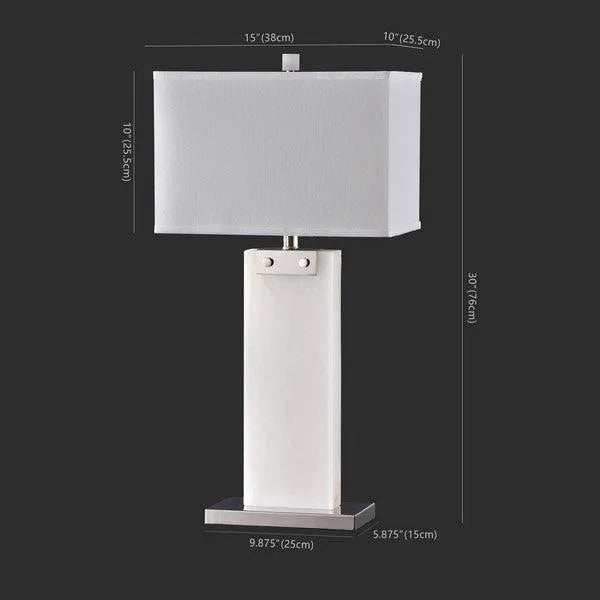 Safavieh Morgen Glamorous White Alabaster Table Lamp