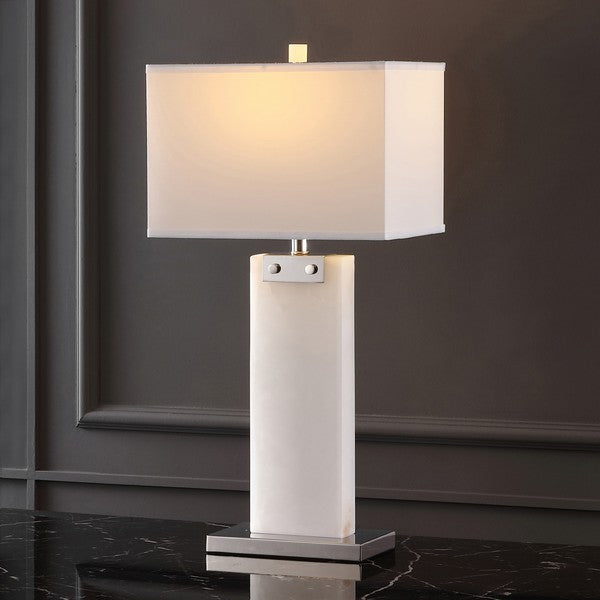 Morgen Glamorous White Alabaster Table Lamp - The Mayfair Hall