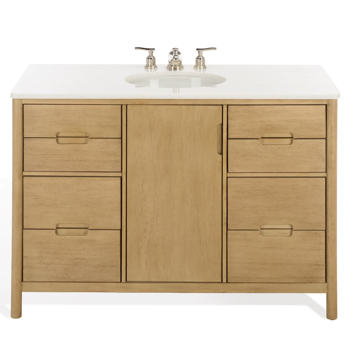 Petrabecca 48" Single Vanity in Light Oak and White