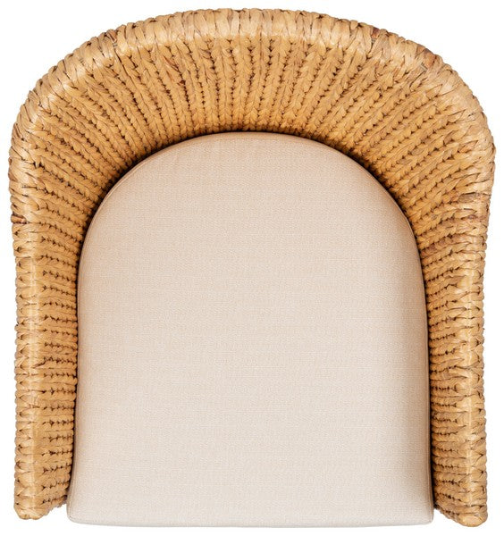 Solomon Natural-Beige Water Hyacinth Dining Chair - The Mayfair Hall