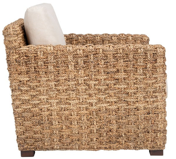 Gregory Natural-Beige Water Hyacinth Accent Chair - The Mayfair Hall