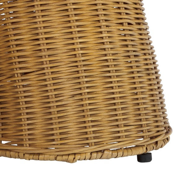 Hylda Square Rattan Accent Table in Natural