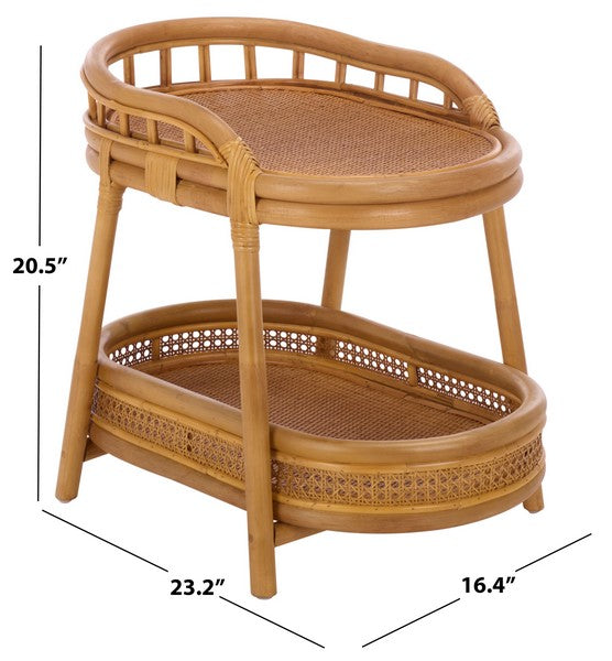 Shayleen Rattan Pole Accent Table in Natural