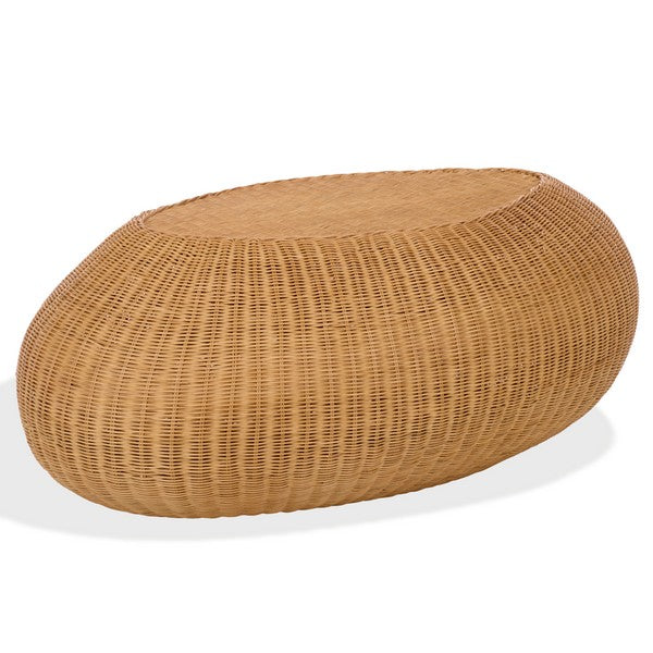 O'reilly Rattan Oval Coffee Table in Natural