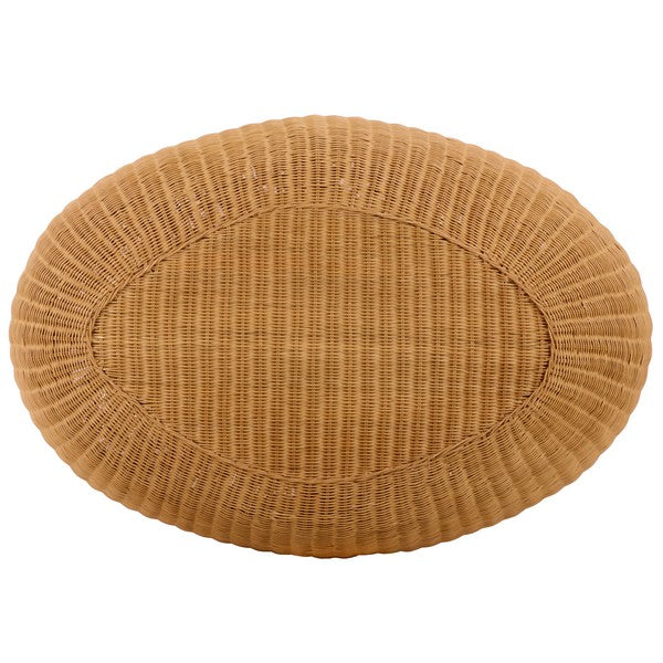 O'reilly Rattan Oval Coffee Table in Natural