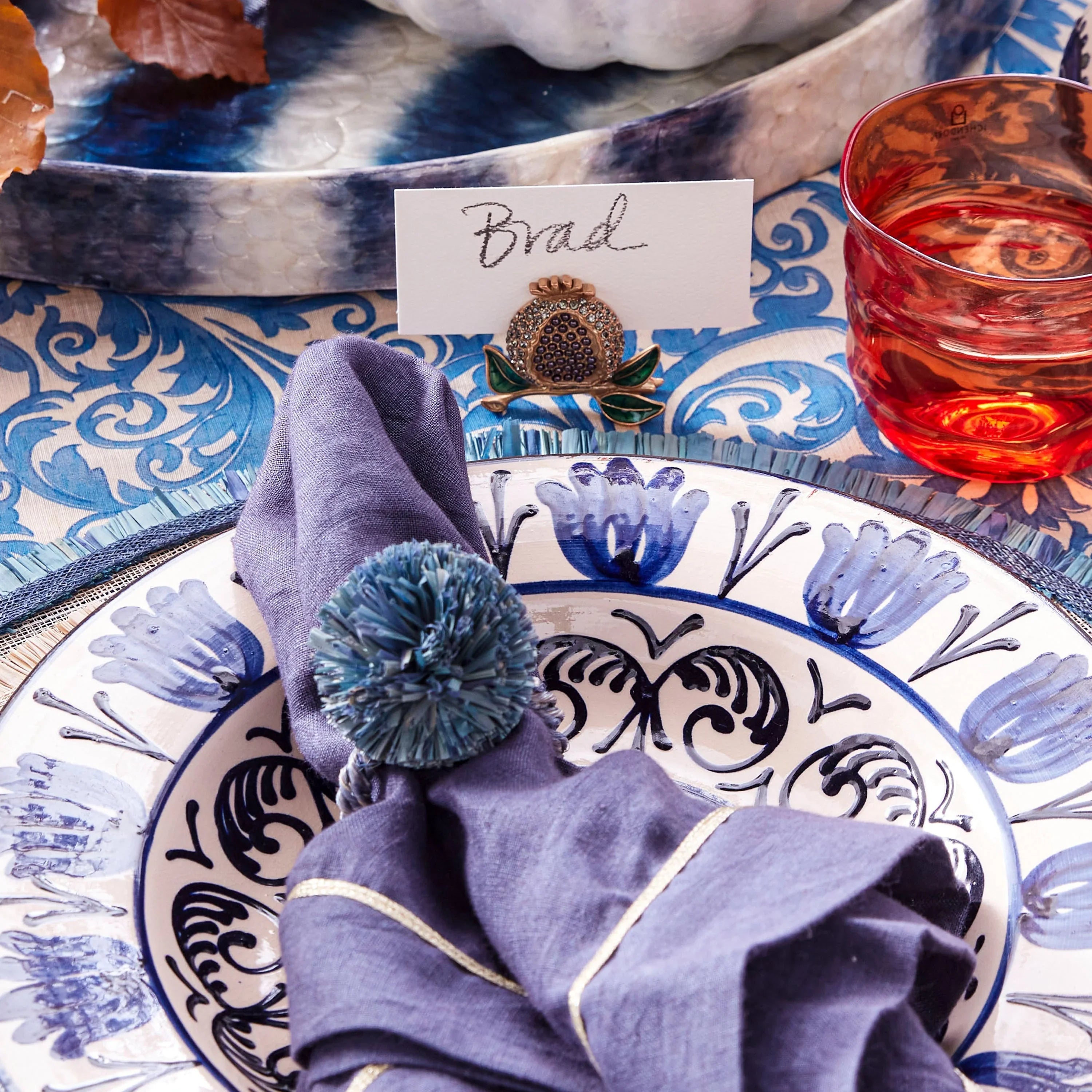 Pomegranate placecard holders, set of four - The Mayfair Hall