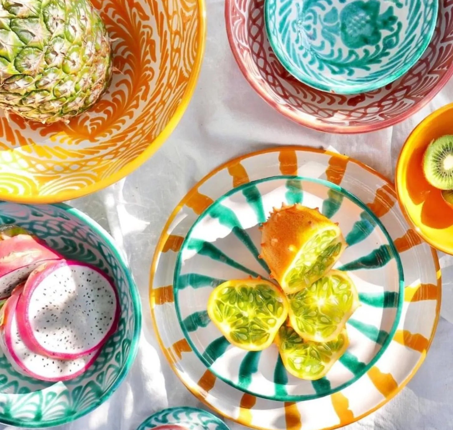 Small bowl with hand painted designs - The Mayfair Hall