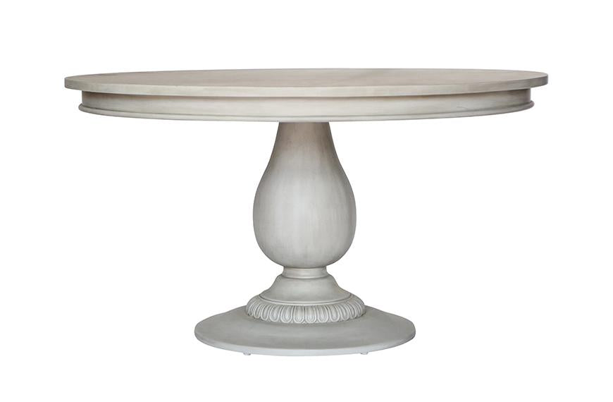 55" Charlotte Pedestal Table (Aged French Grey)