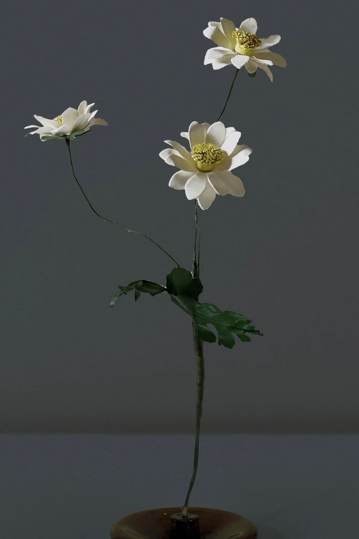 White Chrysanthemum Beeswax Paper Flower