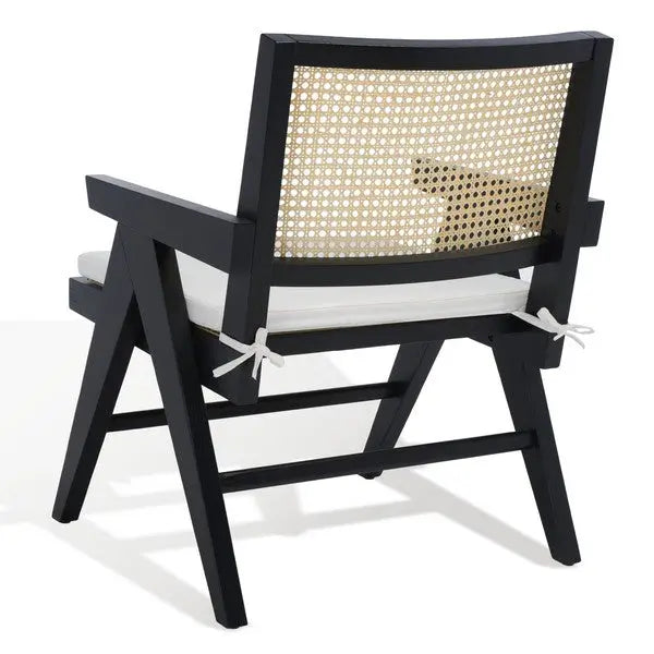 Colette BLack-Natural Rattan Accent Chair - The Mayfair Hall