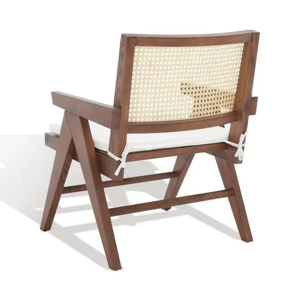 Colette Walnut-Natural Rattan Accent Chair - The Mayfair Hall