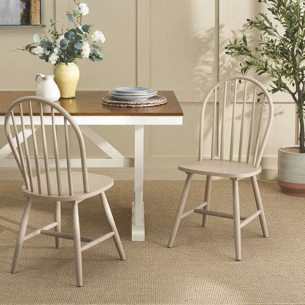 Omaha Wood Dining Chair in Khaki (Set of 2)