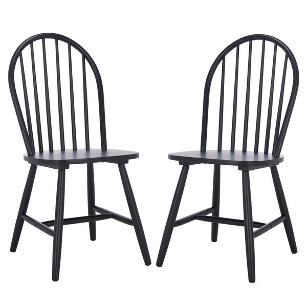 Omaha Wood Dining Chair in Black (Set of 2)