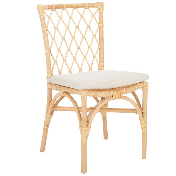 Austri Rattan Dining Chair in Natural with Cushion (Set of 2)