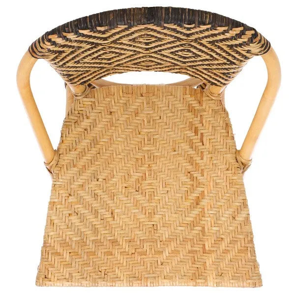 Callidora Rattan Dining Chair in Natural with Bold Black Pattern