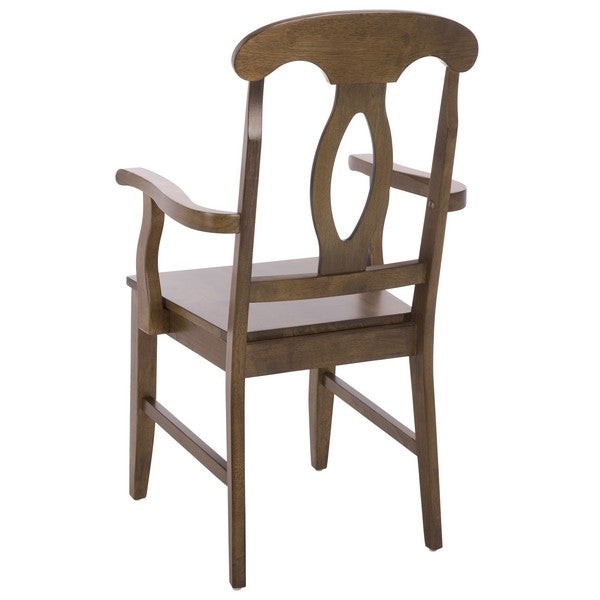 Hannelore Wooden Arm Chair in Dark Oak