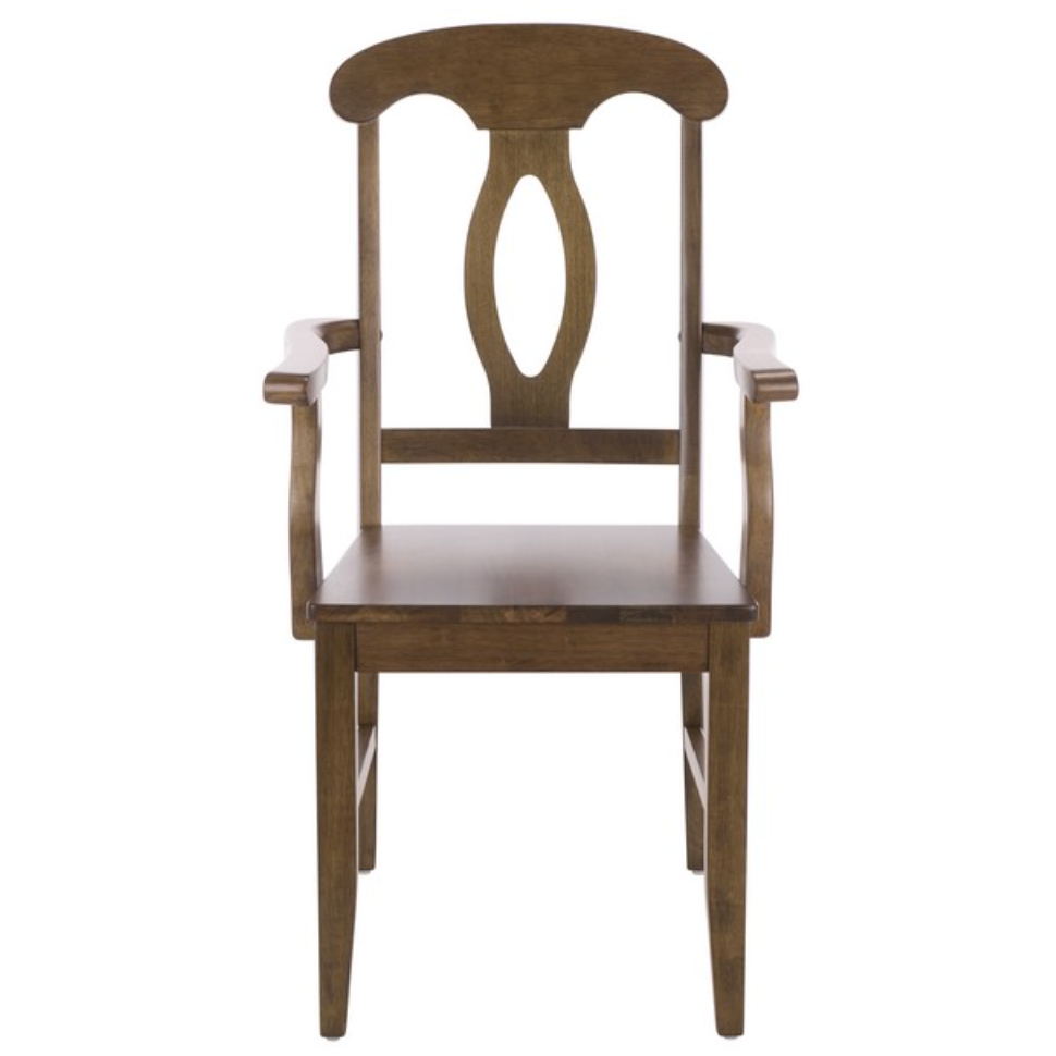 Hannelore Wooden Arm Chair in Dark Oak - Thumbnail 3