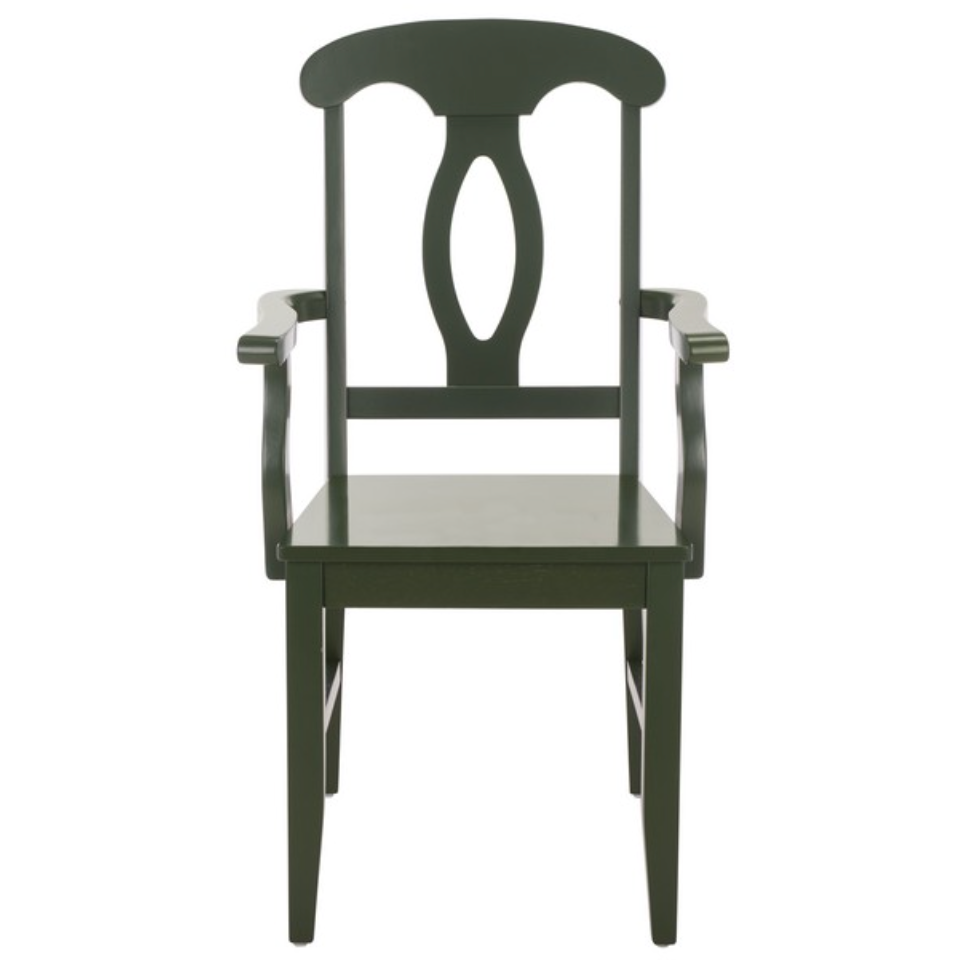 Hannelore Wooden Arm Chair in Dark Green
