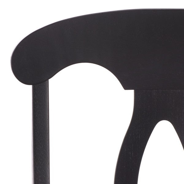 Hannelore Wooden Arm Chair in Black
