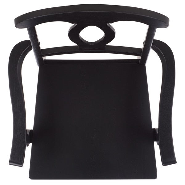 Hannelore Wooden Arm Chair in Black