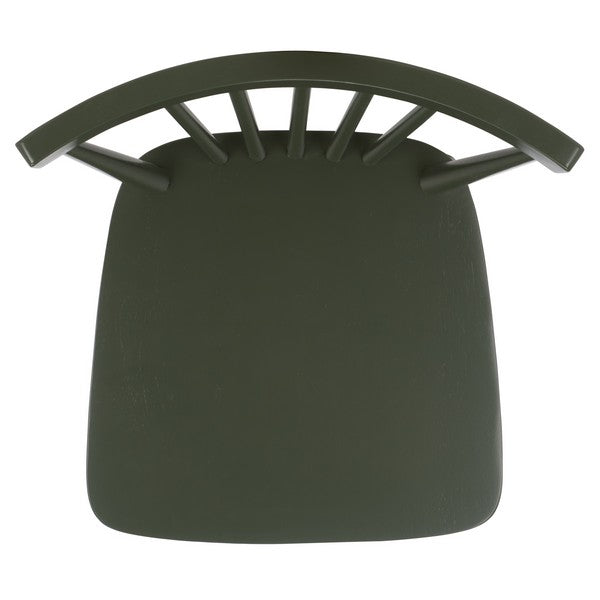 Winona Wood Spindle Back Dining Chair in Dusty Green (Set of 2)