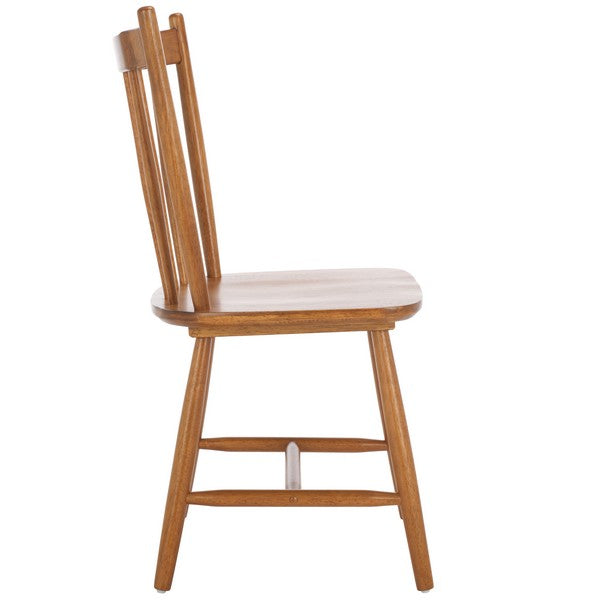 Andreas Wood Spindle Back Dining Chair in Honey (Set of 2)