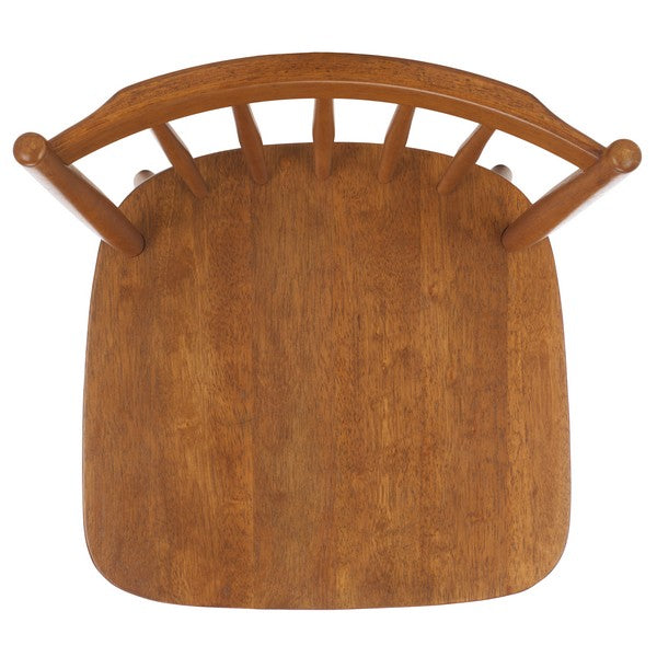 Andreas Wood Spindle Back Dining Chair in Honey (Set of 2)