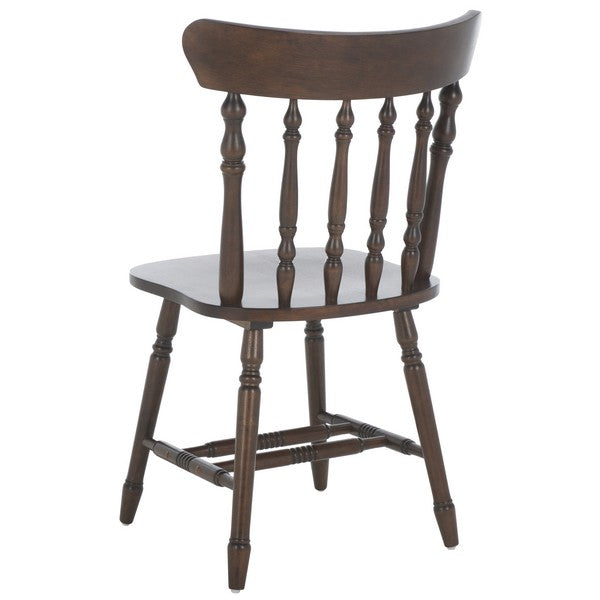 Coralyn Spindle Back Dining Chairs in Dark Walnut (Set of 2)