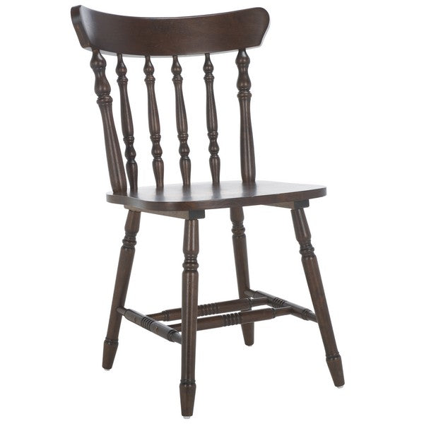 Coralyn Spindle Back Dining Chairs in Dark Walnut (Set of 2)