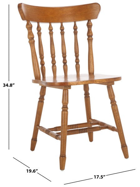 Coralyn Spindle Back Dining Chairs in Honey (Set of 2)