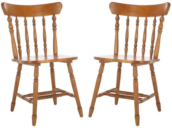 Coralyn Spindle Back Dining Chairs in Honey (Set of 2)