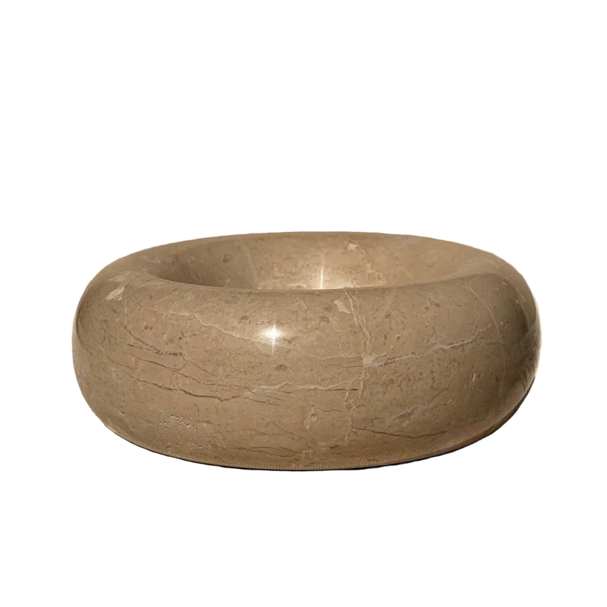 Contour Marble & Travertine Bowl by Anastasio Home