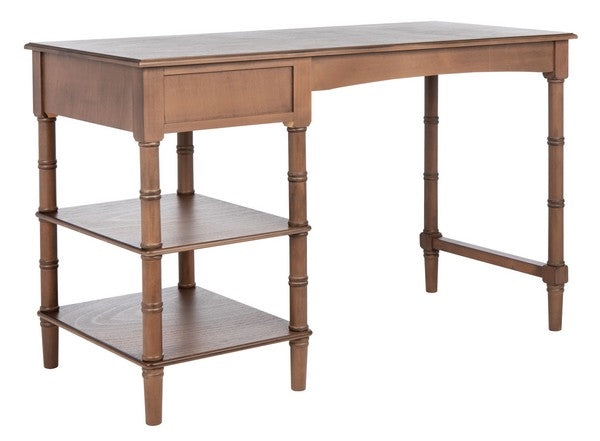 Henric 1 Drawer 2 Shelf Desk in Brown