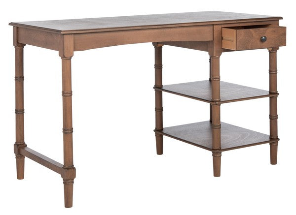 Henric 1 Drawer 2 Shelf Desk in Brown