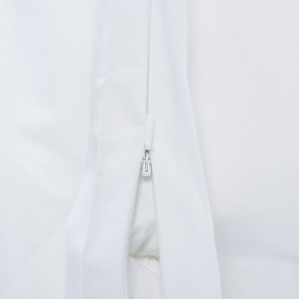 Bold Hotel Duvet Cover Set in White with Desert Beige Fabric Border (3 pieces)
