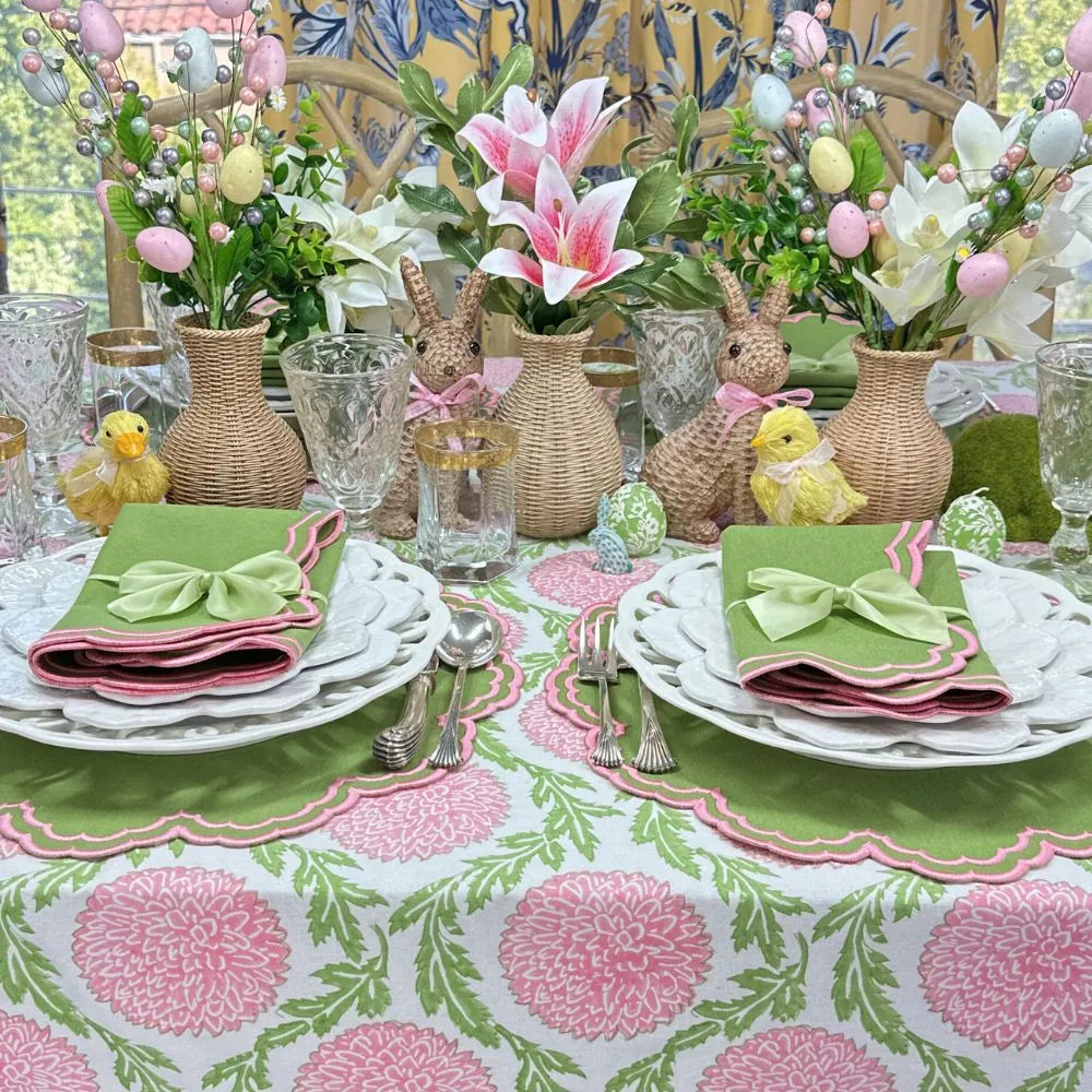Bettina Placemat - Green & Pink (Set of 4) - The Mayfair Hall
