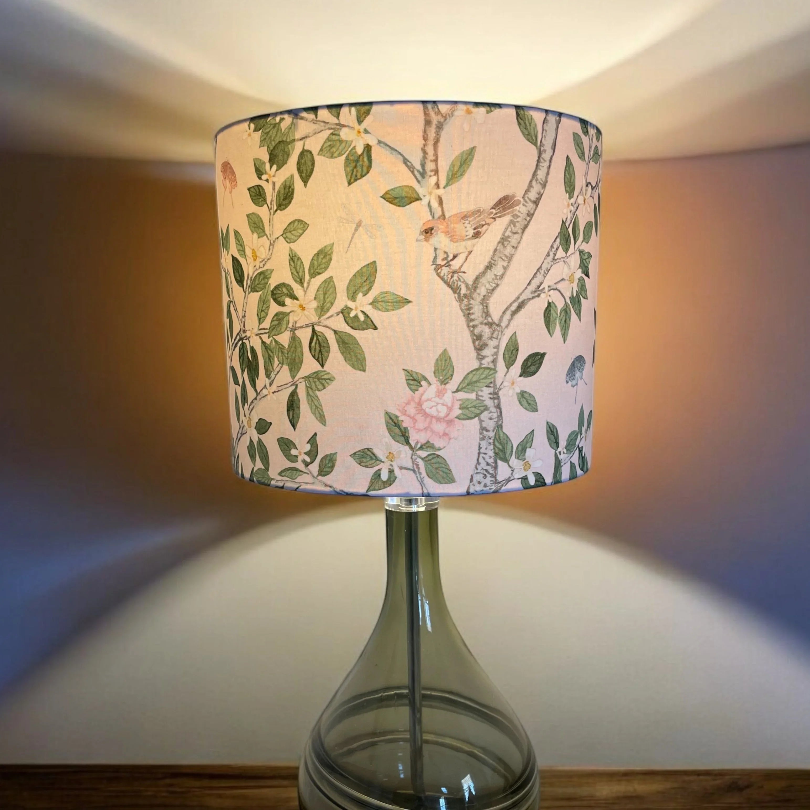 Pink Chinoiserie Lampshade in Elsie's Garden - The Mayfair Hall